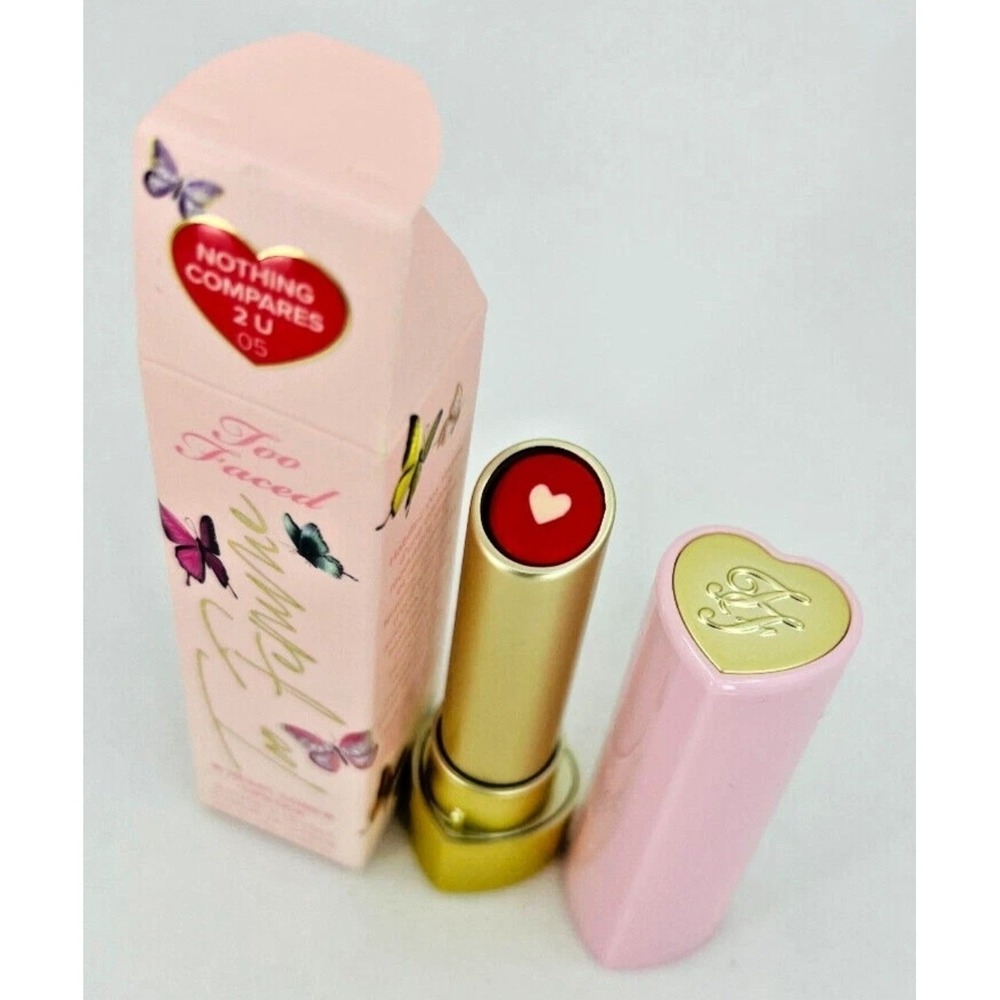 Too Faced Too Femme Heart Core Lipstick Nothing‎ Compares 2 U 05 Pink High Shine - Picture 2 of 3